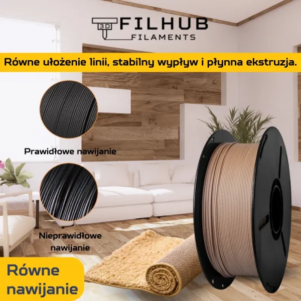 FilHub PLA Wood 1.75mm 1kg - obrazek 9