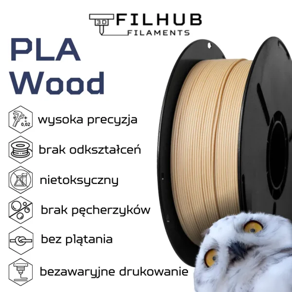 FilHub PLA Wood 1.75mm 1kg - obrazek 2