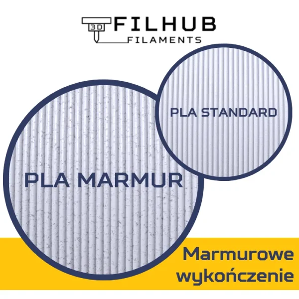 FilHub PLA Marmur Marble 1.75mm 1kg - obrazek 5