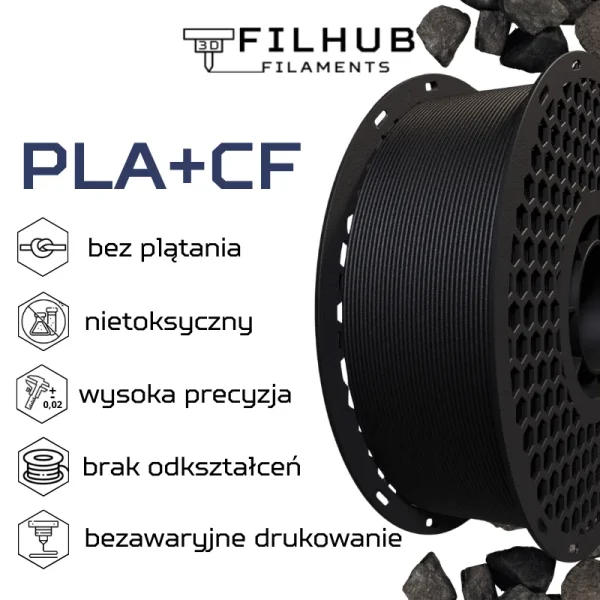FilHub PLA+CF 1.75mm 1kg - obrazek 2